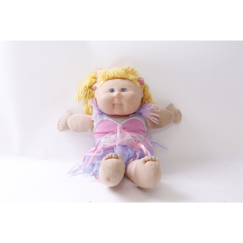 Lovely Cabbage Patch Kids, Doll, Dressed, Yellow Hair, Ballerina Dress,  FLAW